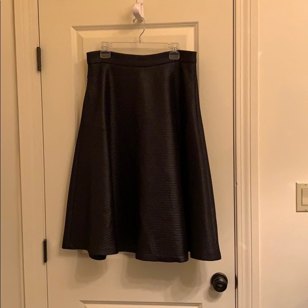 Faux leather midi skirt
